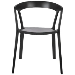Garnero Arredamenti Set 2 sedie polipropilene impilabili nero opaco Gandia Outlet