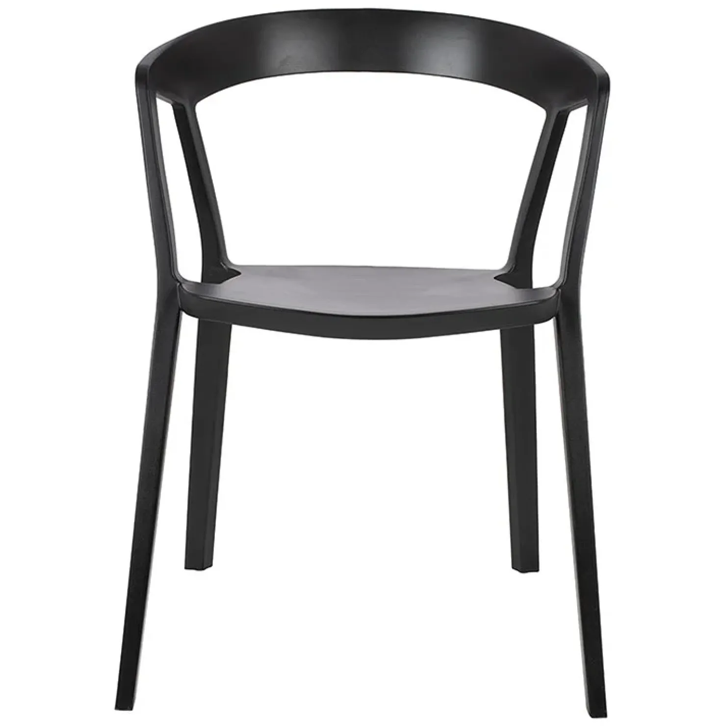Garnero Arredamenti Set 2 sedie polipropilene impilabili nero opaco Gandia Outlet