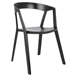 Garnero Arredamenti Set 2 sedie polipropilene impilabili nero opaco Gandia Outlet
