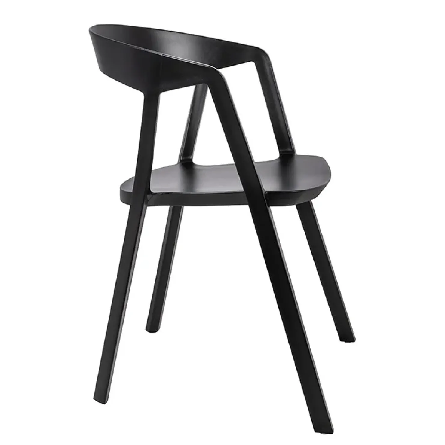 Garnero Arredamenti Set 2 sedie polipropilene impilabili nero opaco Gandia Outlet