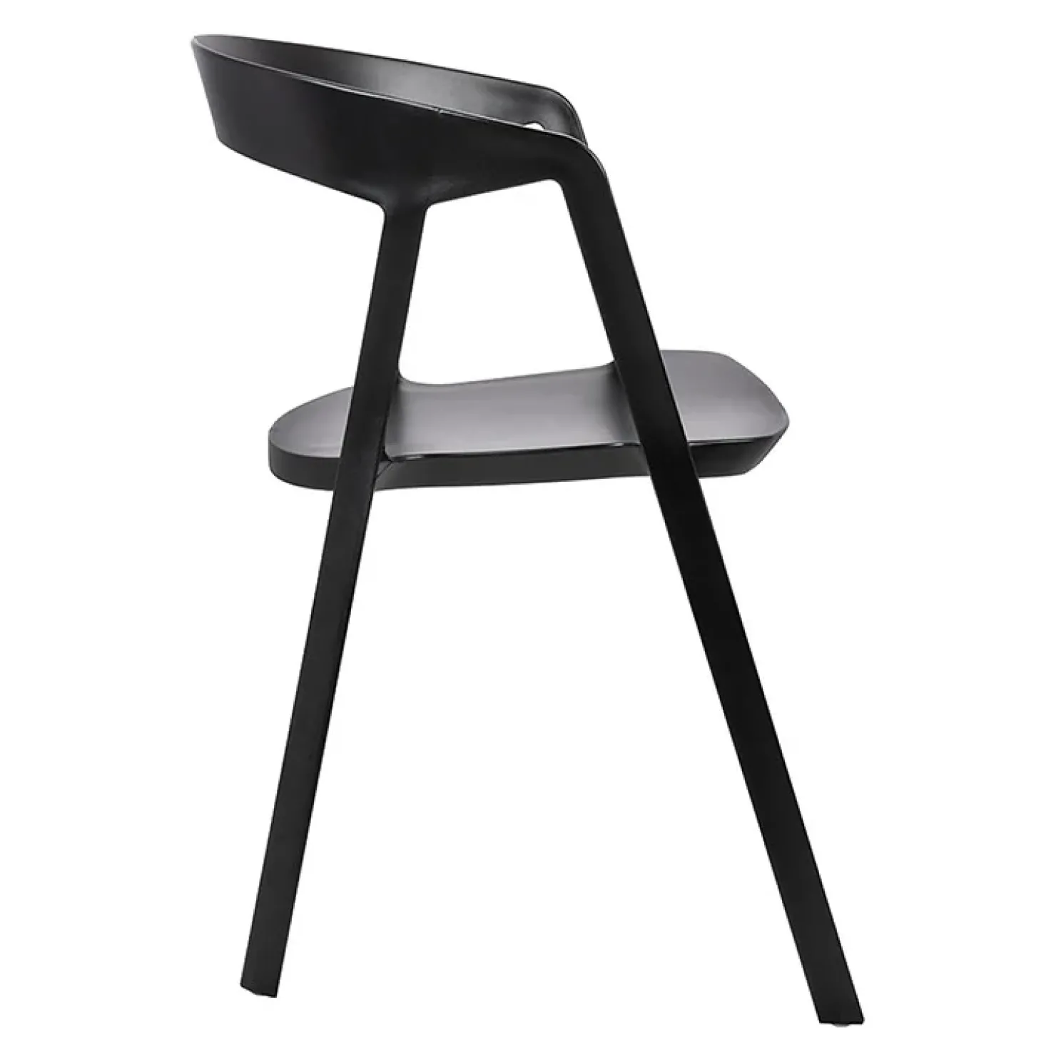 Garnero Arredamenti Set 2 sedie polipropilene impilabili nero opaco Gandia Outlet