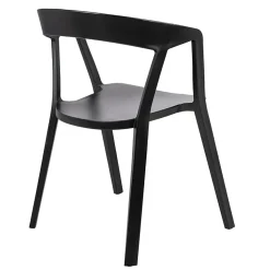 Garnero Arredamenti Set 2 sedie polipropilene impilabili nero opaco Gandia Outlet