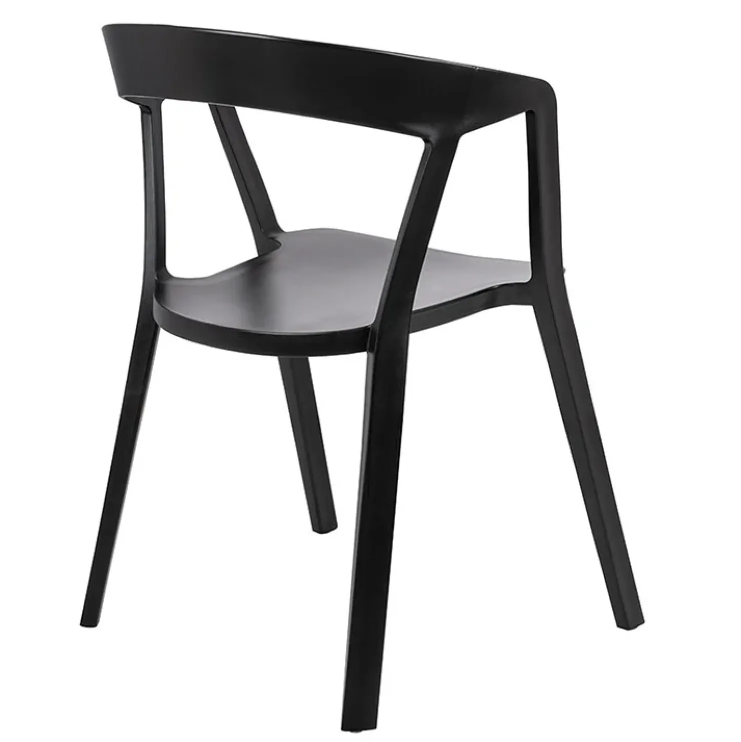 Garnero Arredamenti Set 2 sedie polipropilene impilabili nero opaco Gandia Outlet