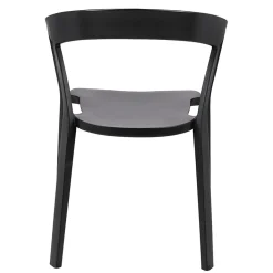 Garnero Arredamenti Set 2 sedie polipropilene impilabili nero opaco Gandia Outlet
