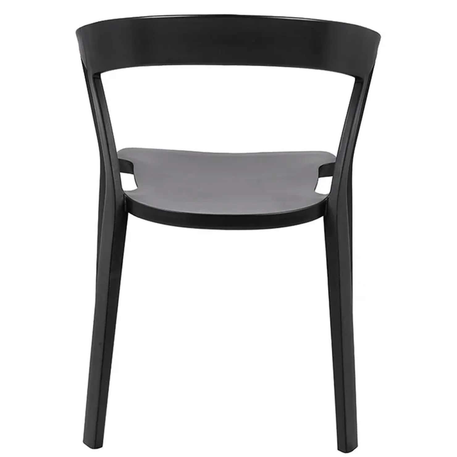 Garnero Arredamenti Set 2 sedie polipropilene impilabili nero opaco Gandia Outlet