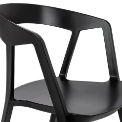 Garnero Arredamenti Set 2 sedie polipropilene impilabili nero opaco Gandia Outlet