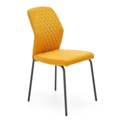 Garnero Arredamenti Set 4 sedie sala moderne in tessuto Corvo Senape