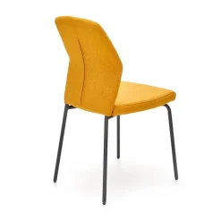 Garnero Arredamenti Set 4 sedie sala moderne in tessuto Corvo Senape