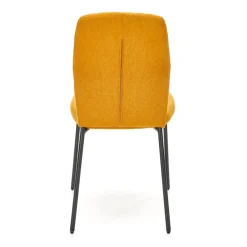 Garnero Arredamenti Set 4 sedie sala moderne in tessuto Corvo Senape