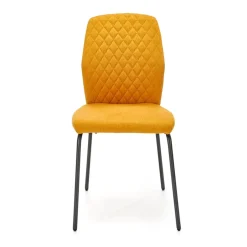 Garnero Arredamenti Set 4 sedie sala moderne in tessuto Corvo Senape