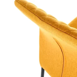 Garnero Arredamenti Set 4 sedie sala moderne in tessuto Corvo Senape