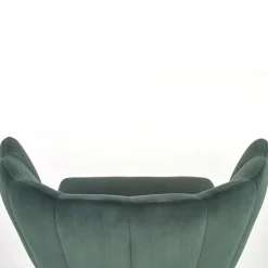 Garnero Arredamenti Set 2 sedie soggiorno imbottite in velluto verde con gambe in nero Cinzia Clearance