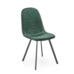 Garnero Arredamenti Set 4 sedie soggiorno moderne in velluto verde scuro nero Icaro Outlet