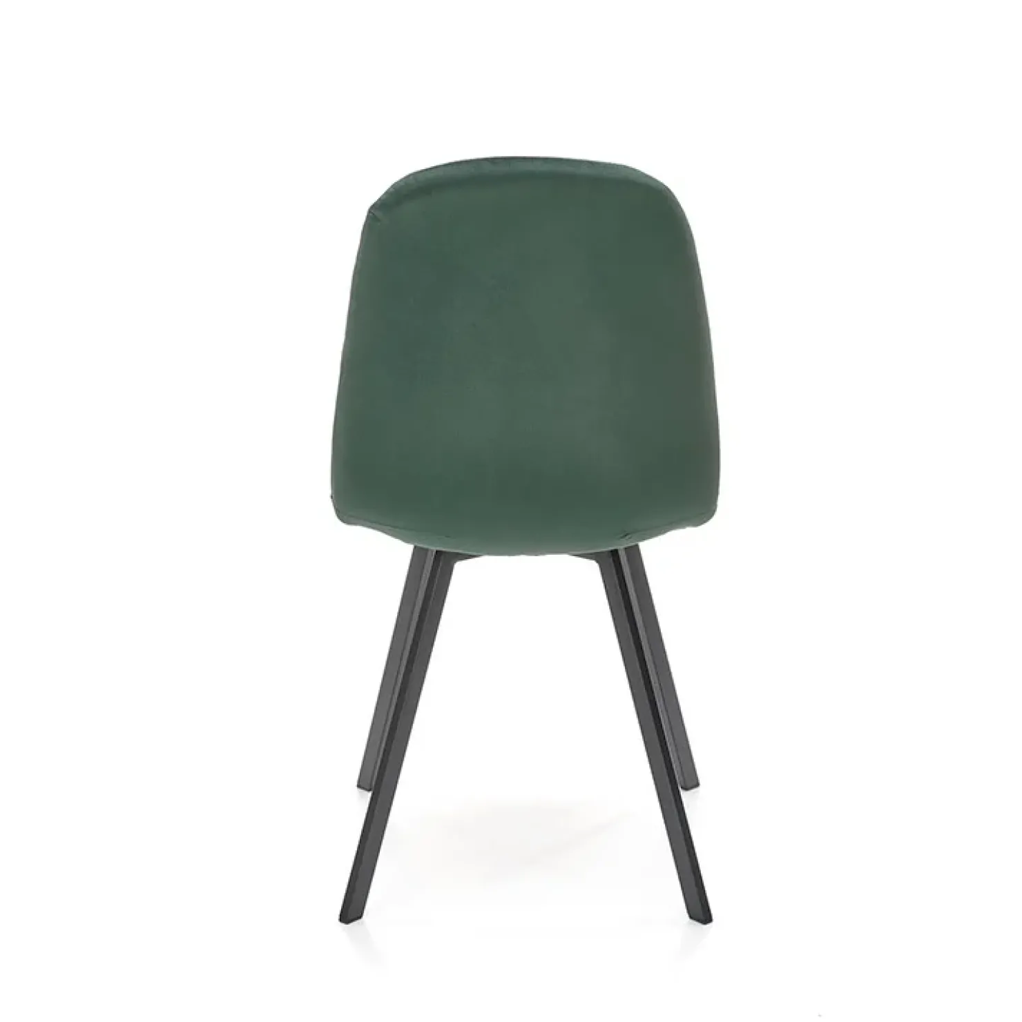 Garnero Arredamenti Set 4 sedie soggiorno moderne in velluto verde scuro nero Icaro Outlet