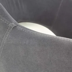 Garnero Arredamenti Set 2 sedie soggiorno moderne imbottite in velluto grigio Alma Clearance