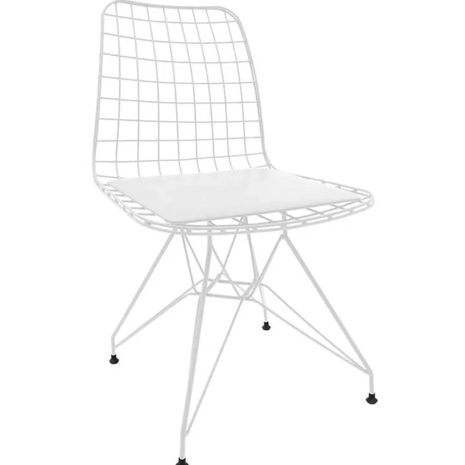 Garnero Arredamenti Set 4 sedie soggiorno moderne industrial metallo bianco Next