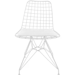 Garnero Arredamenti Set 4 sedie soggiorno moderne industrial metallo bianco Next