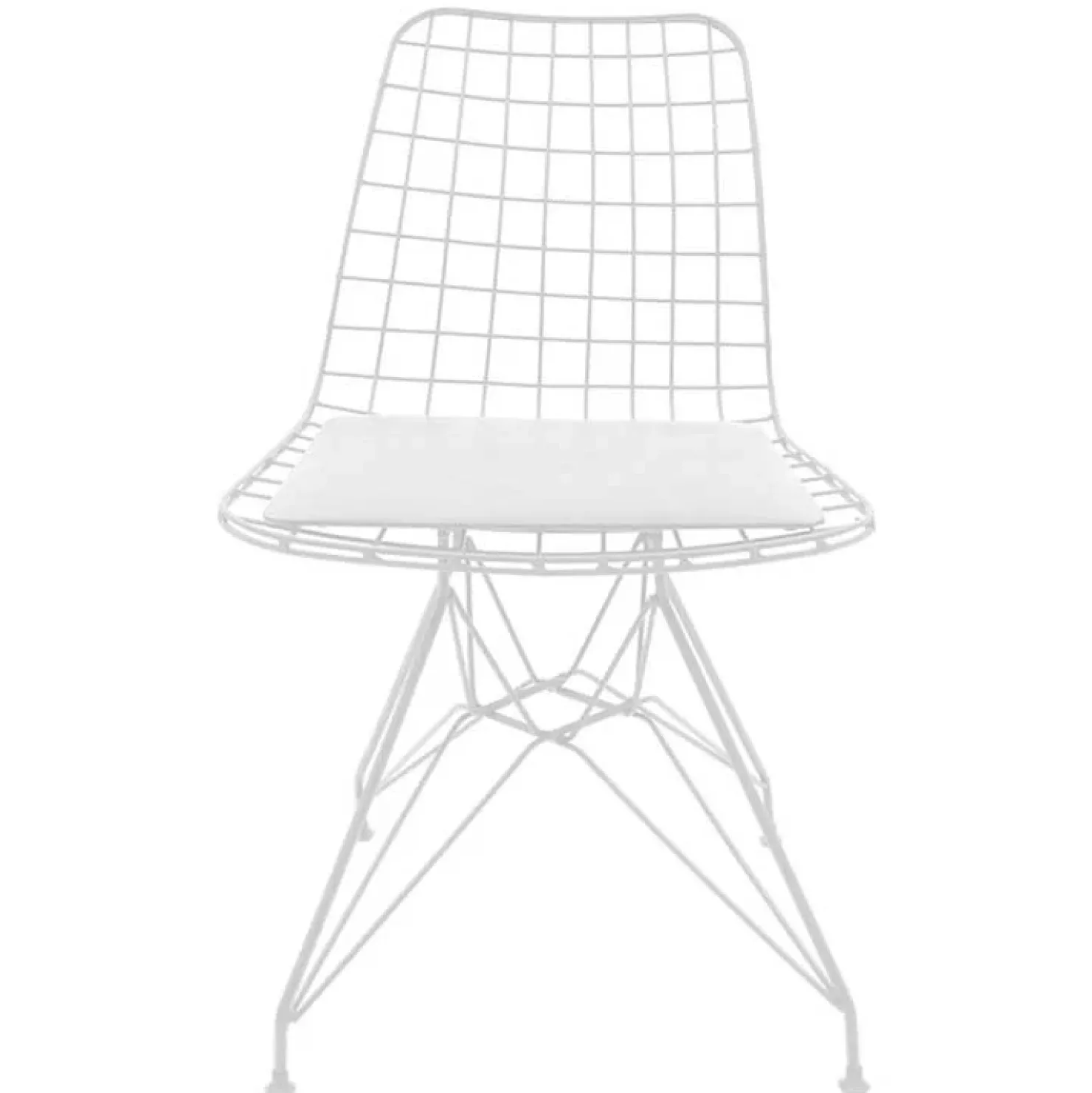 Garnero Arredamenti Set 4 sedie soggiorno moderne industrial metallo bianco Next