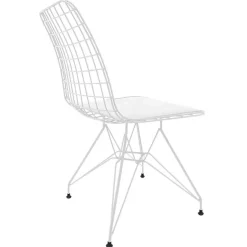 Garnero Arredamenti Set 4 sedie soggiorno moderne industrial metallo bianco Next