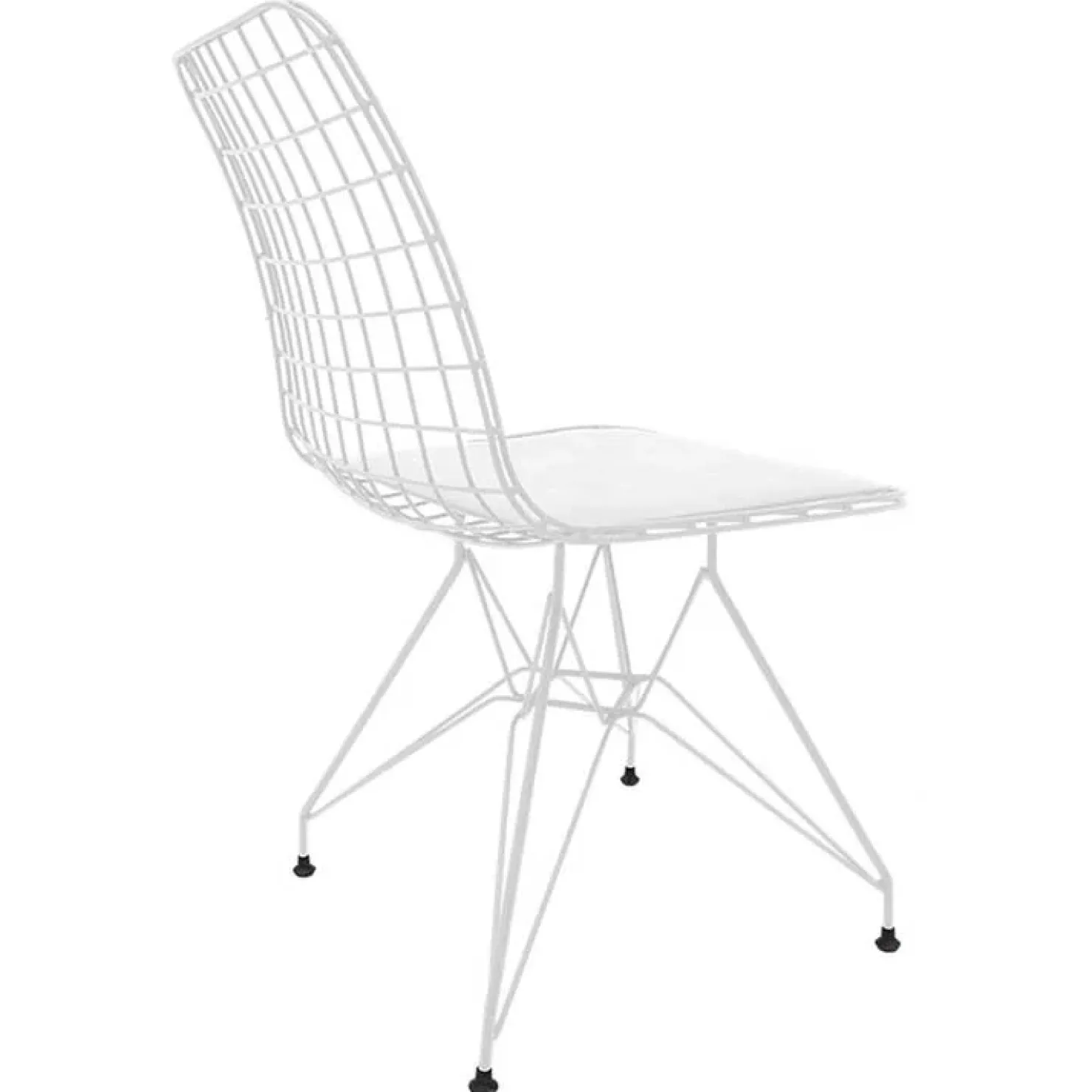 Garnero Arredamenti Set 4 sedie soggiorno moderne industrial metallo bianco Next