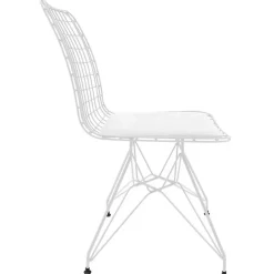 Garnero Arredamenti Set 4 sedie soggiorno moderne industrial metallo bianco Next