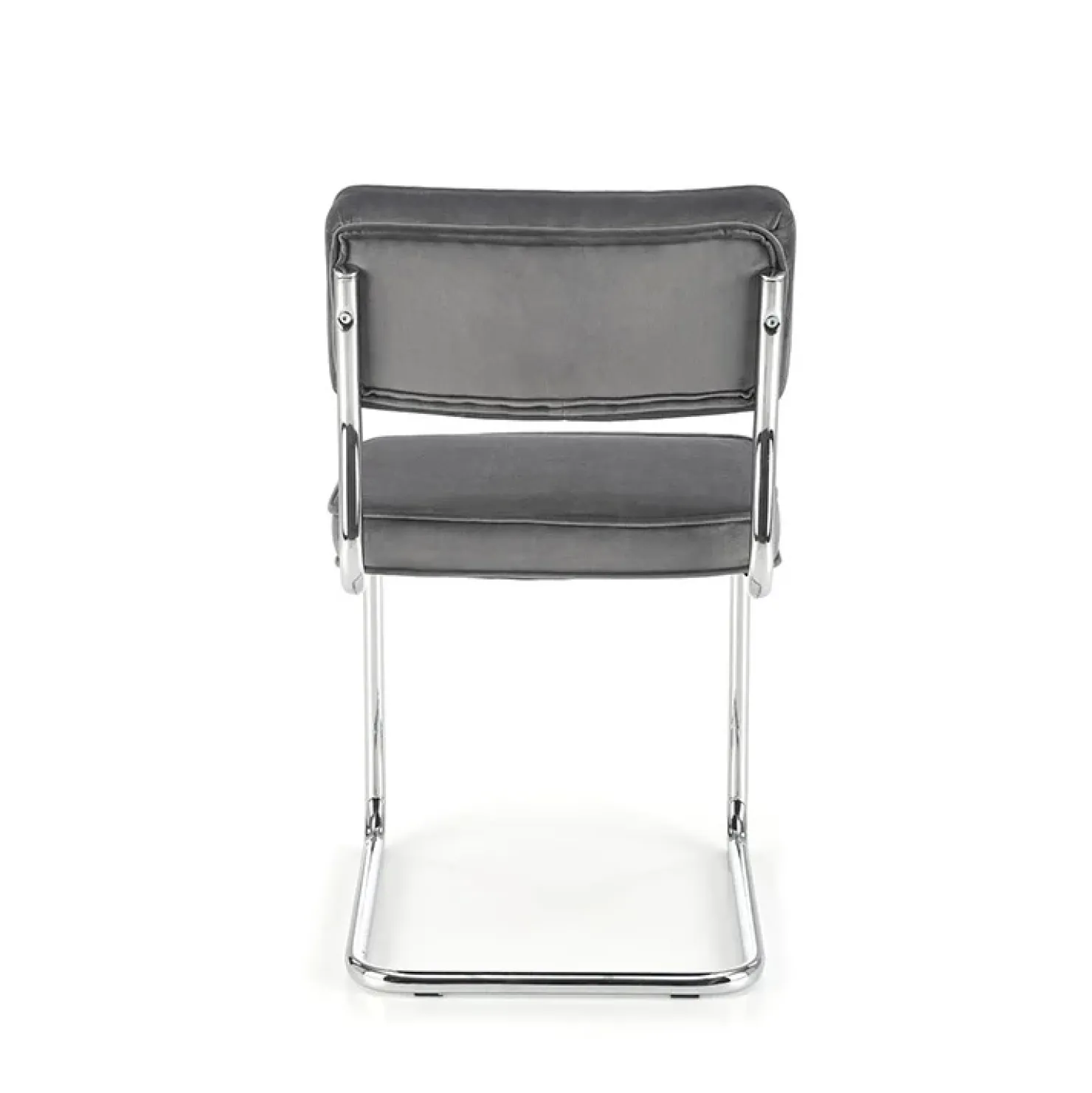 Garnero Arredamenti Set 4 sedie soggiorno moderne in velluto acciaio Vader Grigio Outlet