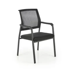 Garnero Arredamenti Set 4 sedie soggiorno moderne in tessuto nero Precious Sale