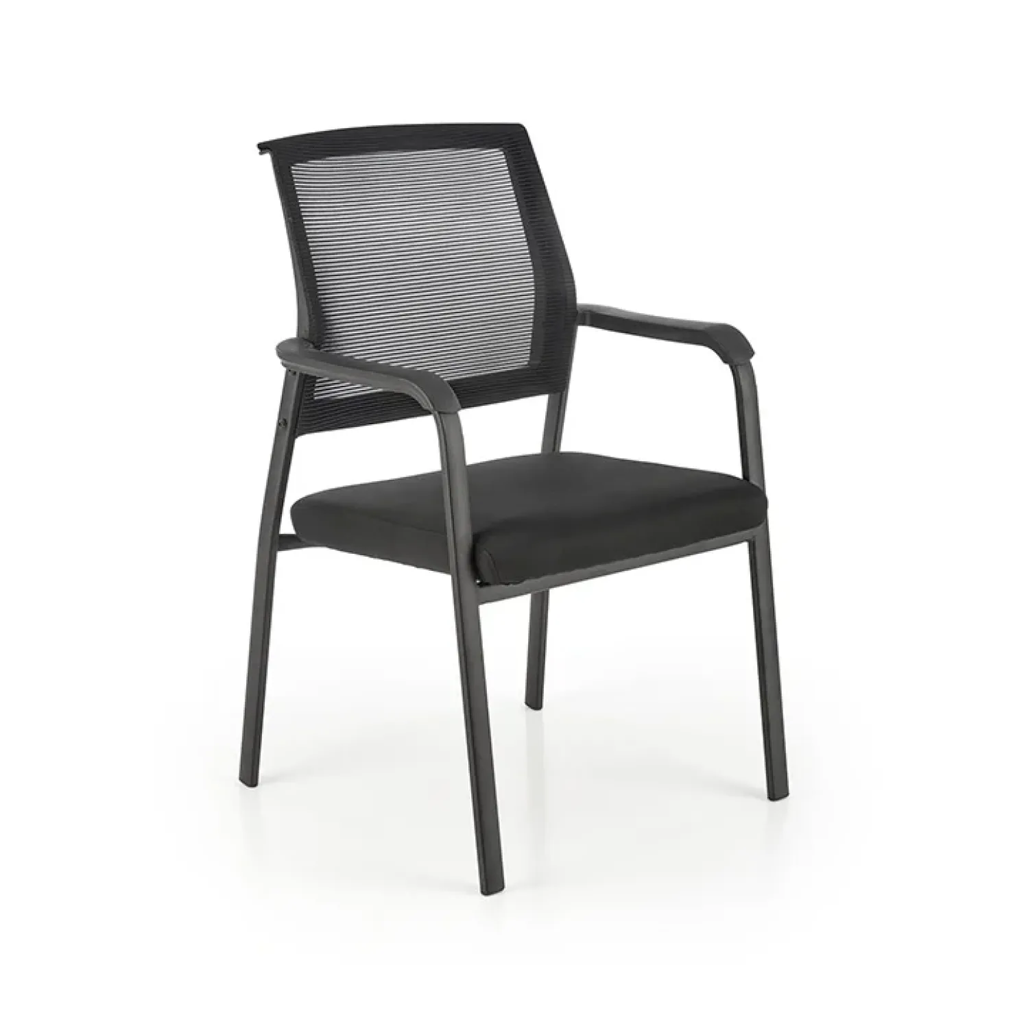 Garnero Arredamenti Set 4 sedie soggiorno moderne in tessuto nero Precious Sale