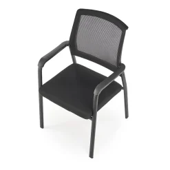 Garnero Arredamenti Set 4 sedie soggiorno moderne in tessuto nero Precious Sale