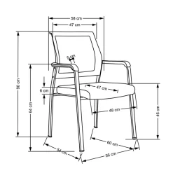 Garnero Arredamenti Set 4 sedie soggiorno moderne in tessuto nero Precious Sale
