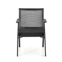 Garnero Arredamenti Set 4 sedie soggiorno moderne in tessuto nero Precious Sale