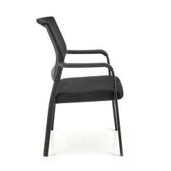 Garnero Arredamenti Set 4 sedie soggiorno moderne in tessuto nero Precious Sale