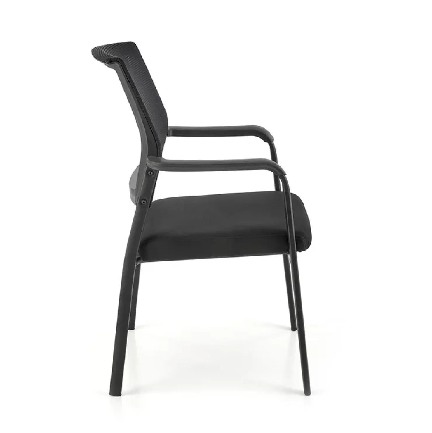 Garnero Arredamenti Set 4 sedie soggiorno moderne in tessuto nero Precious Sale