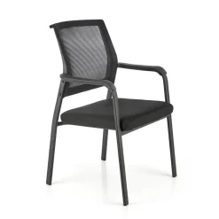 Garnero Arredamenti Set 4 sedie soggiorno moderne in tessuto nero Precious Sale