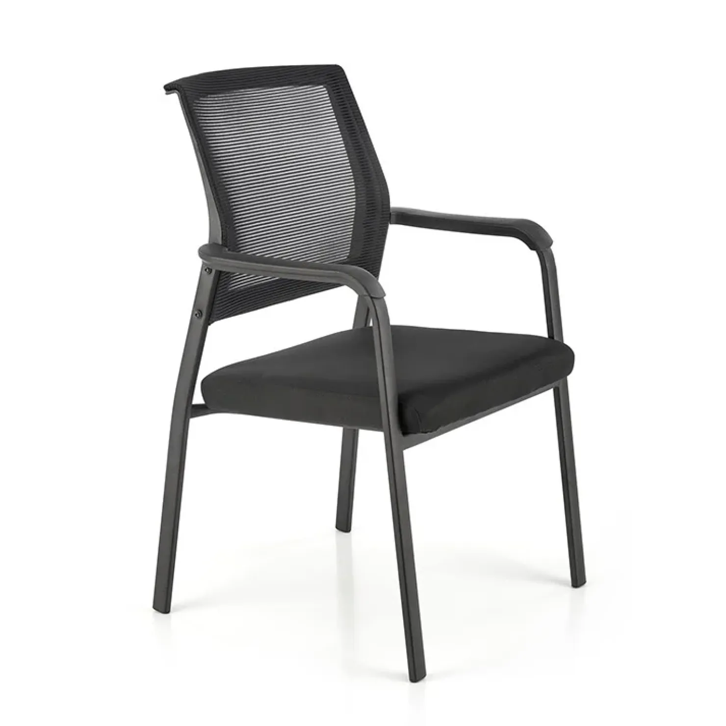 Garnero Arredamenti Set 4 sedie soggiorno moderne in tessuto nero Precious Sale