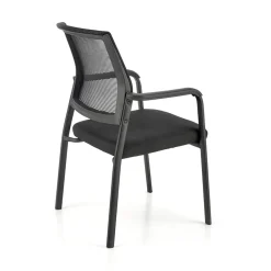 Garnero Arredamenti Set 4 sedie soggiorno moderne in tessuto nero Precious Sale