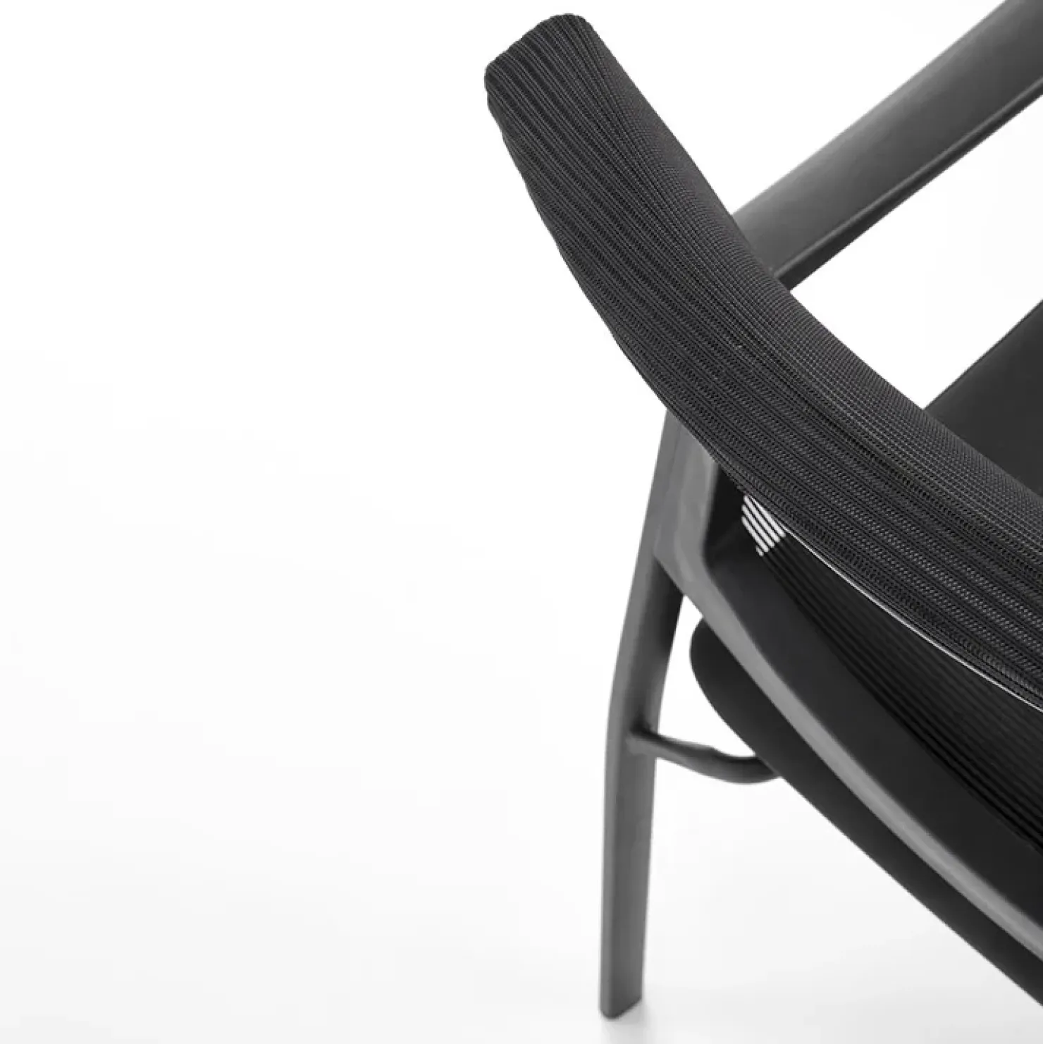 Garnero Arredamenti Set 4 sedie soggiorno moderne in tessuto nero Precious Sale