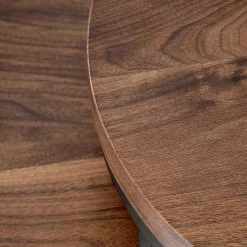 Garnero Arredamenti Set 2 tavolini da salotto rotondi noce nero Pueblo Best