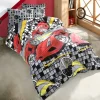 Garnero Arredamenti Set copripiumino bambino singolo e federa 140x200cm rosso a fantasia Cars Sale