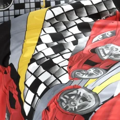 Garnero Arredamenti Set copripiumino bambino singolo e federa 140x200cm rosso a fantasia Cars Sale