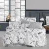 Garnero Arredamenti Set copripiumino matrimoniale e federe 220x240cm bianco grigio Ingrid Hot