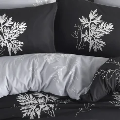 Garnero Arredamenti Set copripiumino matrimoniale oversize e federe 240x260cm nero bianco Fugace Discount