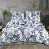 Garnero Arredamenti Set copripiumino matrimoniale e federe 220x240cm verde blu Himba Hot