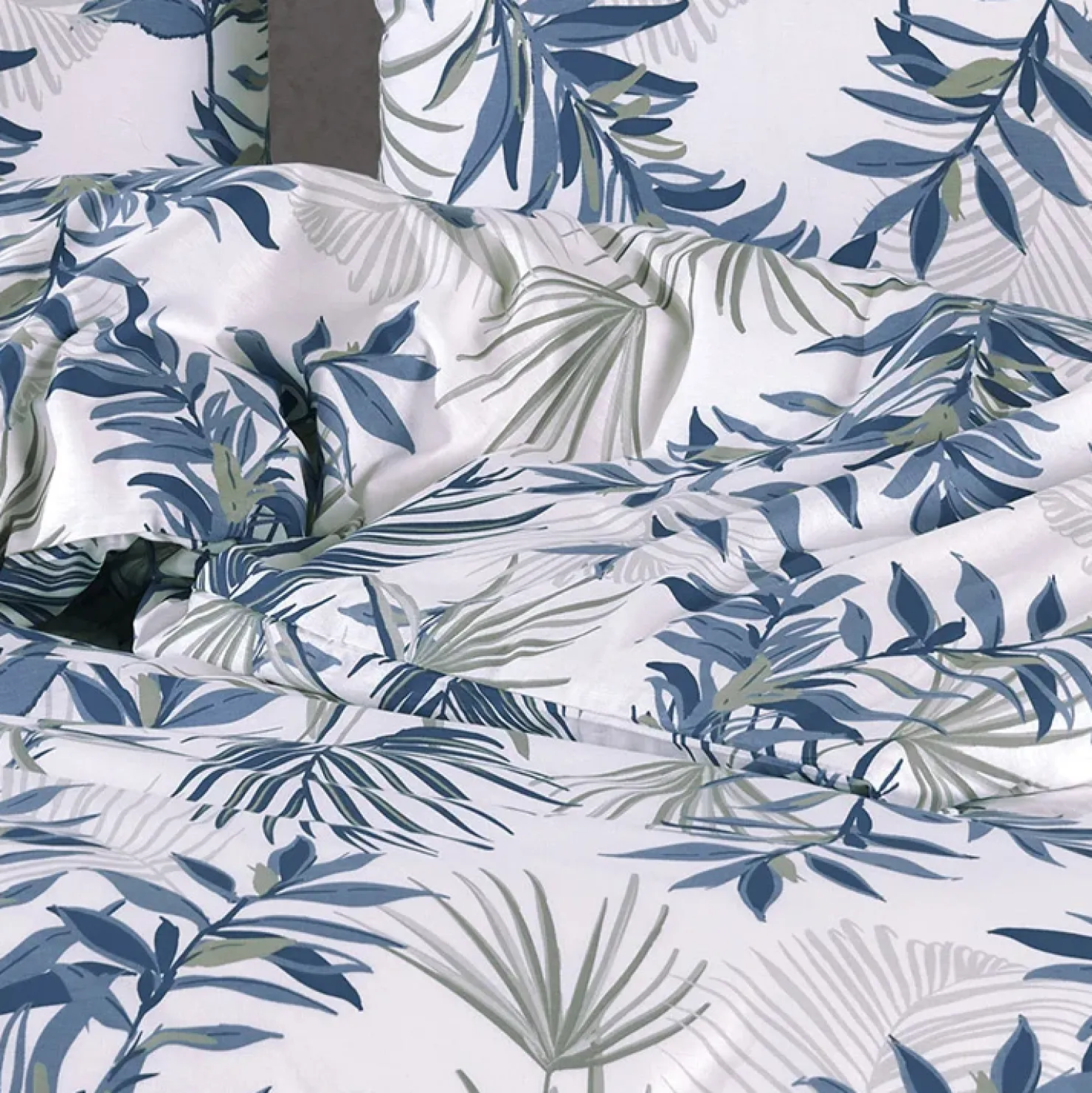 Garnero Arredamenti Set copripiumino matrimoniale e federe 220x240cm verde blu Himba Hot