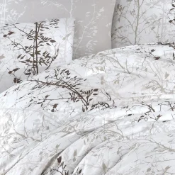 Garnero Arredamenti Set copripiumino matrimoniale oversize e federe 240x260cm bianco grigio Esedra Outlet