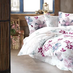 Garnero Arredamenti Set copripiumino singolo e federa 140x200cm rosa Iside New