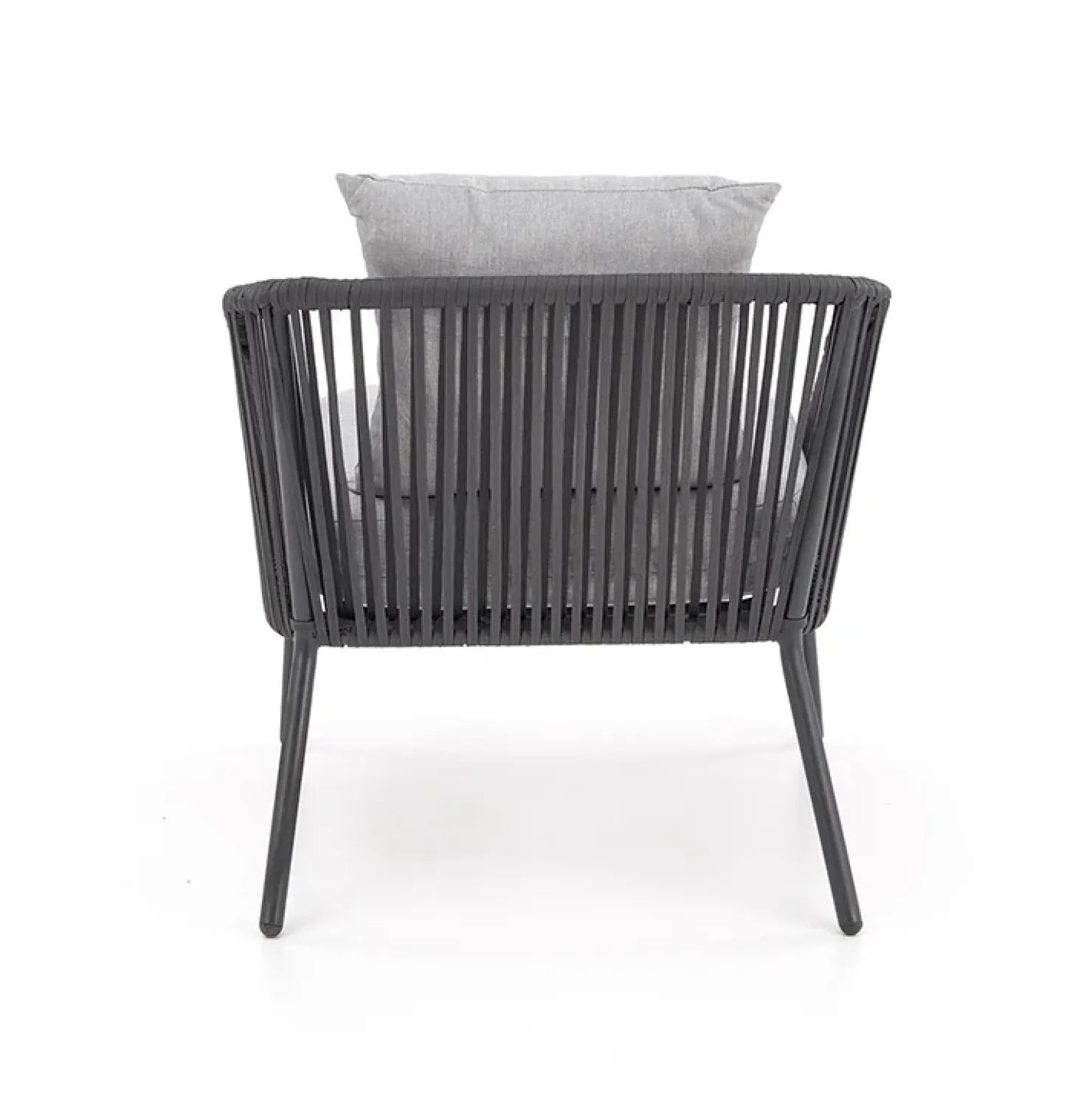 Garnero Arredamenti Set da giardino divano, poltrona, tavolino in vetro grigio Dalian Online