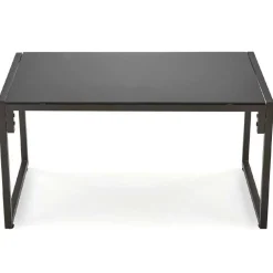 Garnero Arredamenti Set da giardino divano, poltrona, tavolino in vetro nero marrone Surat Clearance