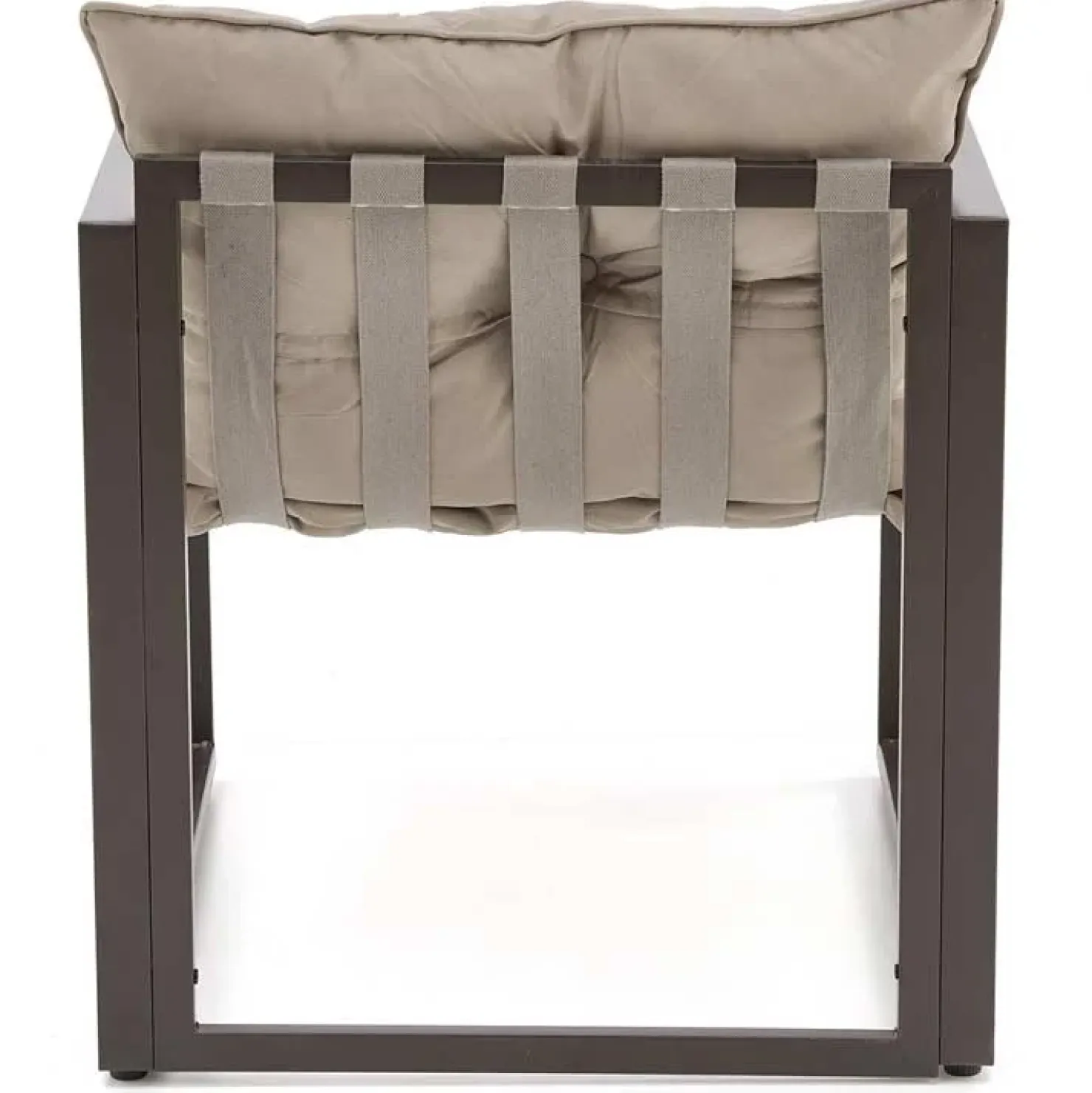 Garnero Arredamenti Set da giardino divano, poltrona, tavolino in vetro nero marrone Surat Clearance