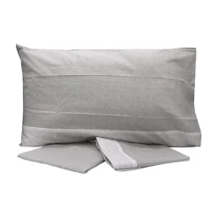 Garnero Arredamenti Set lenzuola letto alla francese in cotone grigio Freedom Clearance